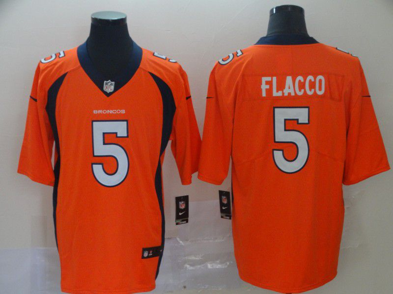 Men Denver Broncos #5 Flacco Orange Nike Vapor Untouchable Limited Player NFL Jerseys->denver broncos->NFL Jersey
